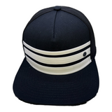 WHITE BARS BLACK SNAPBACK