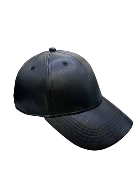 BLACK LEATHER CAP