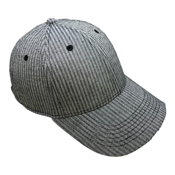GREY SEERSUCKER CAP